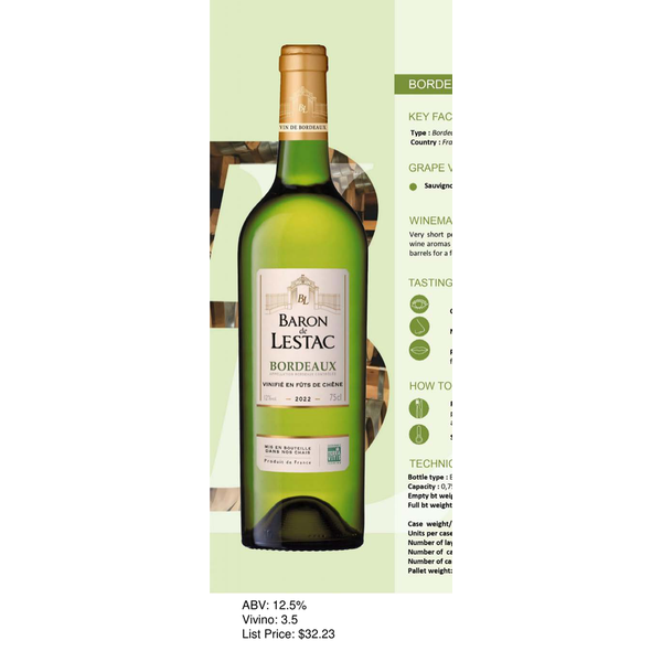 Baron de Lestac Bordeaux Blanc