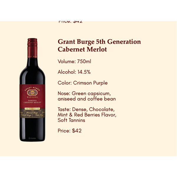 Grant Burge 5th Generation Cabernet Merlot