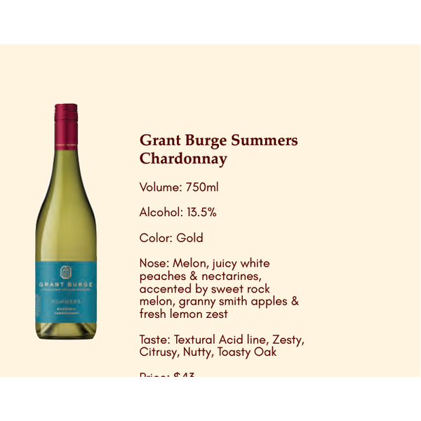 Grant Burge Summers Adelaide Hills Chardonnay