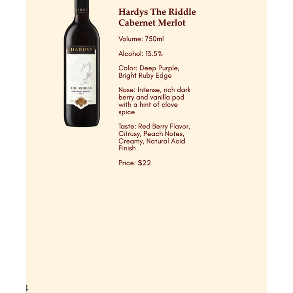 Hardys The Riddle Cabernet Merlot