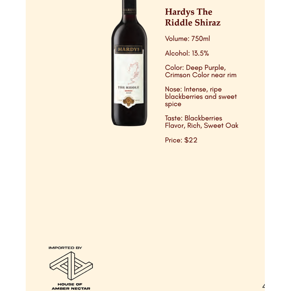 Hardys The Riddle Shiraz