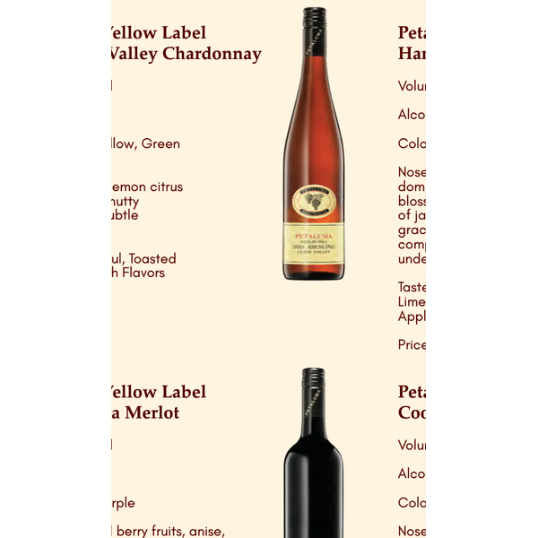 Petaluma Yellow Label Chardonnay