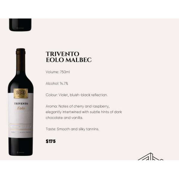 Trivento Eolo Malbec 2018
