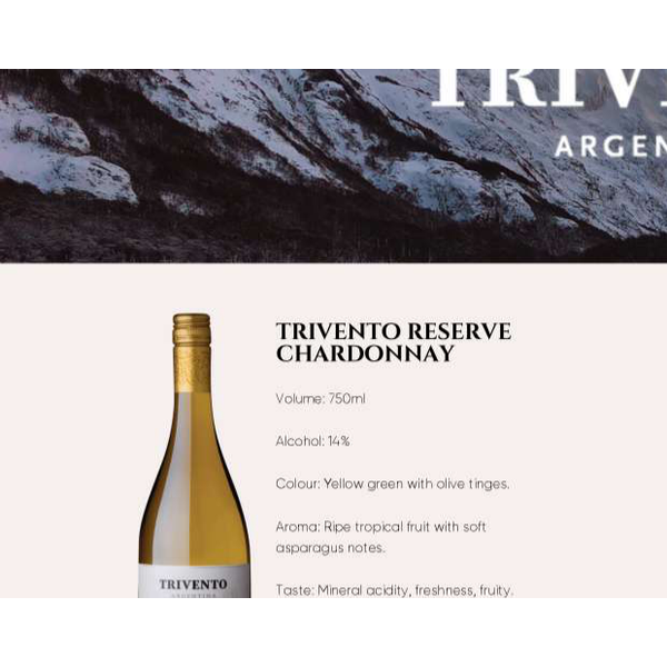 Trivento Reserve Chardonnay 2021